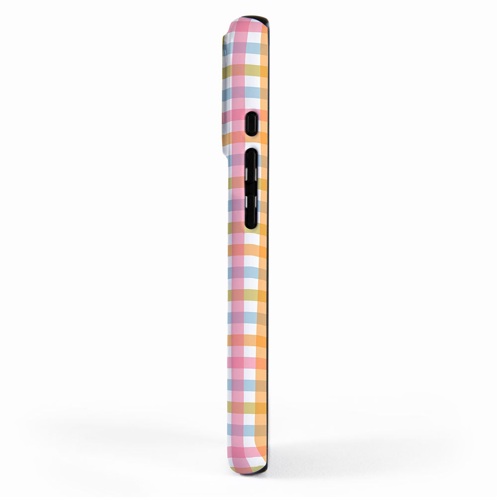 Pastel Gingham Plaid Multicolored Checkered Pattern iPhone Case Gallery Image 2