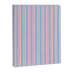 Pastel Pink and Light Blue Classic Double Stripe Vertical Pattern Canvas Print Gallery Image 8