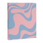 Pastel Pink and Light Blue Retro Liquid Swirl Abstract 2 Canvas Print Gallery Image 8