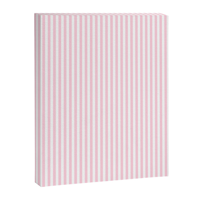 Pastel Pink and White Fine Stripes Vertical Pattern Canvas Print Gallery Image 1
