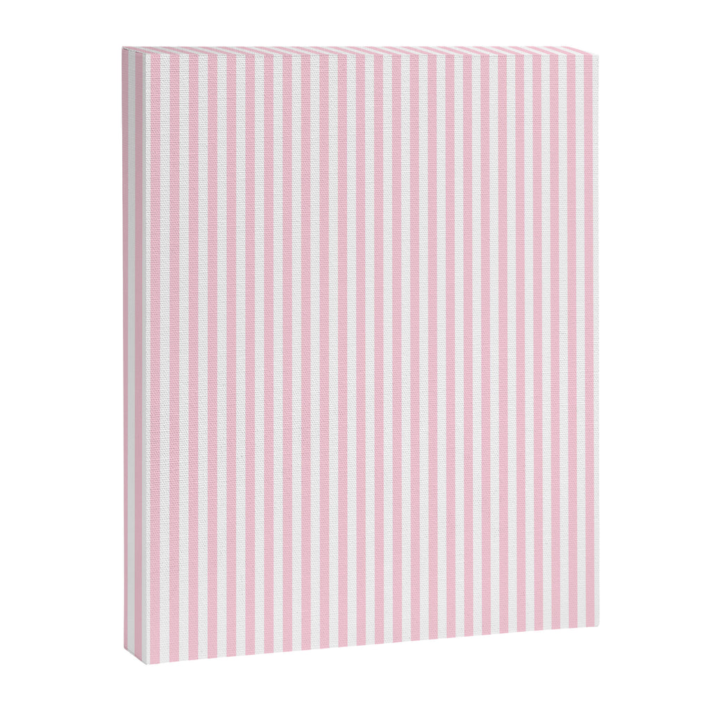 Pastel Pink and White Fine Stripes Vertical Pattern Canvas Print Gallery Image 8