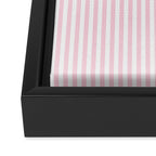 Pastel Pink and White Fine Stripes Vertical Pattern Framed Canvas Print Gallery Image 3