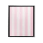 Pastel Pink and White Fine Stripes Vertical Pattern Framed Canvas Print Gallery Image 8