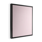 Pastel Pink and White Fine Stripes Vertical Pattern Framed Canvas Print Gallery Image 2