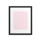 Pastel Pink and White Fine Stripes Vertical Pattern Framed Art Print Gallery Image 6