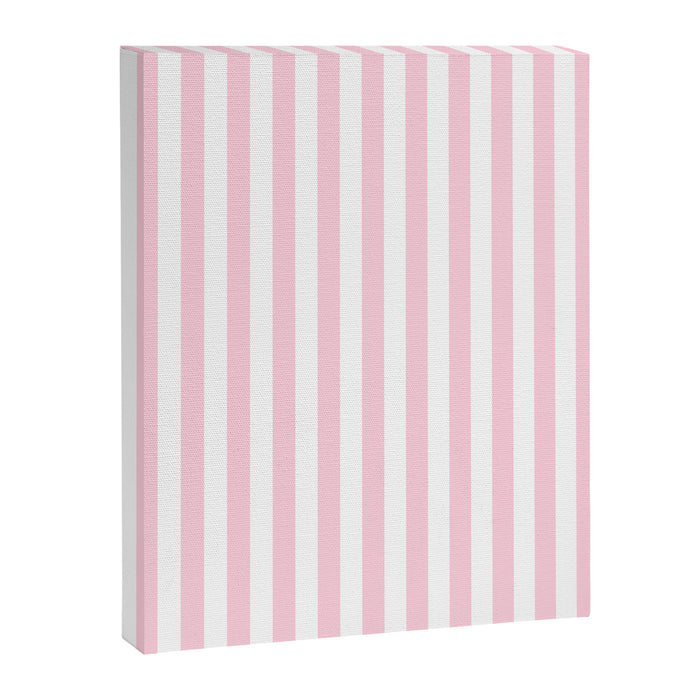 Pastel Pink Candy Stripe Pattern Canvas Print Gallery Image 1