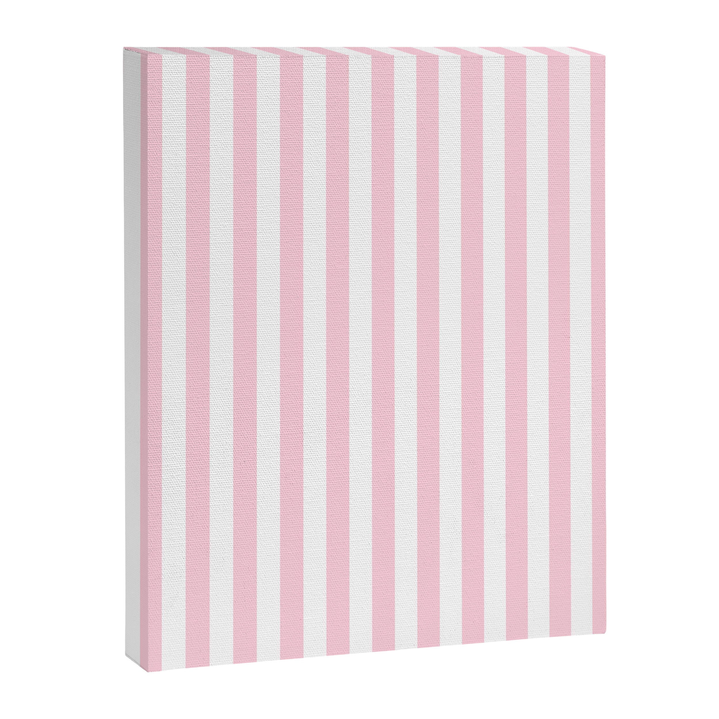 Pastel Pink Candy Stripe Pattern Canvas Print Gallery Image 8