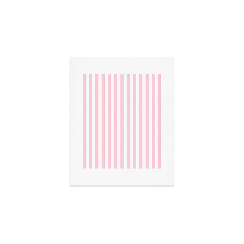 Pastel Pink Candy Stripe Pattern Art Print Gallery Image 1