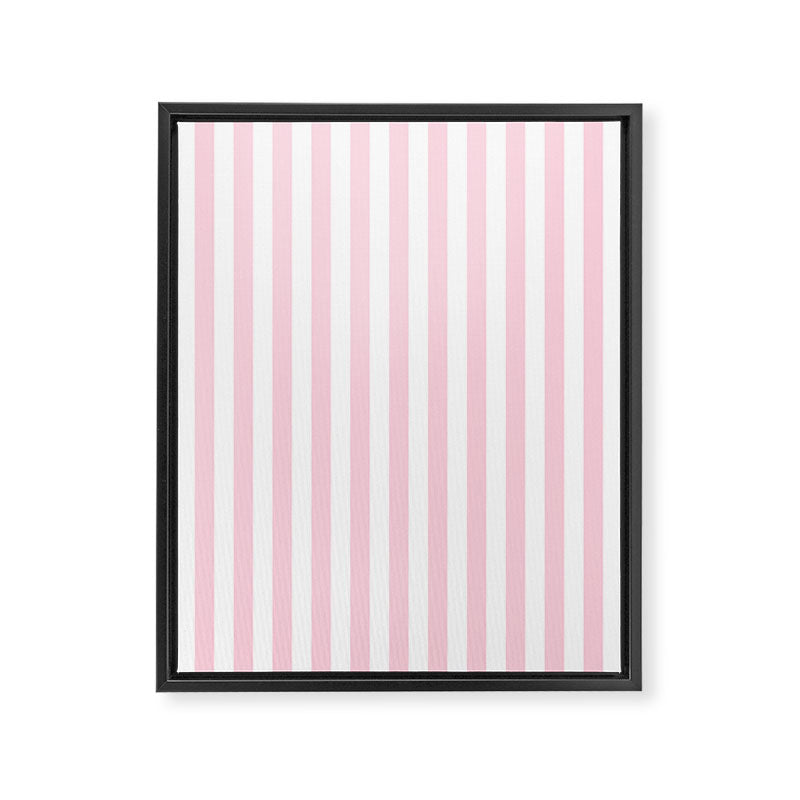 Pastel Pink Candy Stripe Pattern Framed Canvas Print Gallery Image 8