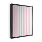 Pastel Pink Candy Stripe Pattern Framed Canvas Print Gallery Image 2