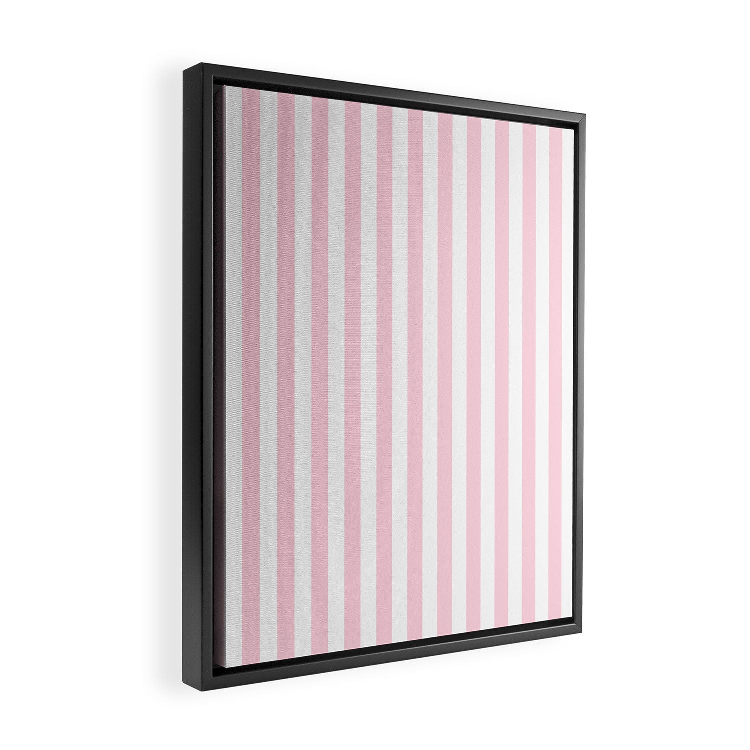 Pastel Pink Candy Stripe Pattern Framed Canvas Print Gallery Image 2
