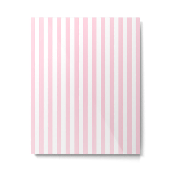 Pastel Pink Candy Stripe Pattern Metal Print Gallery Image 1