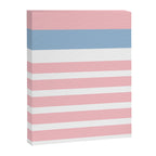 Pastel Pink Mixed Stripe Pattern with Light Blue and White Canvas Print Gallery Image 8