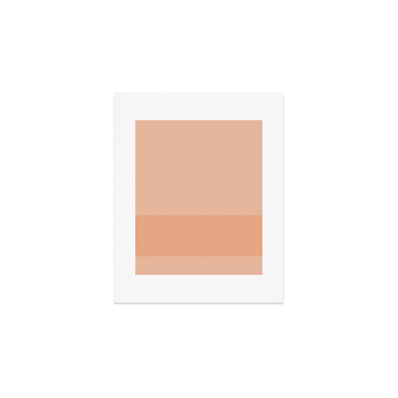 Peach Blush Banded Solid Art Print Gallery Image 1