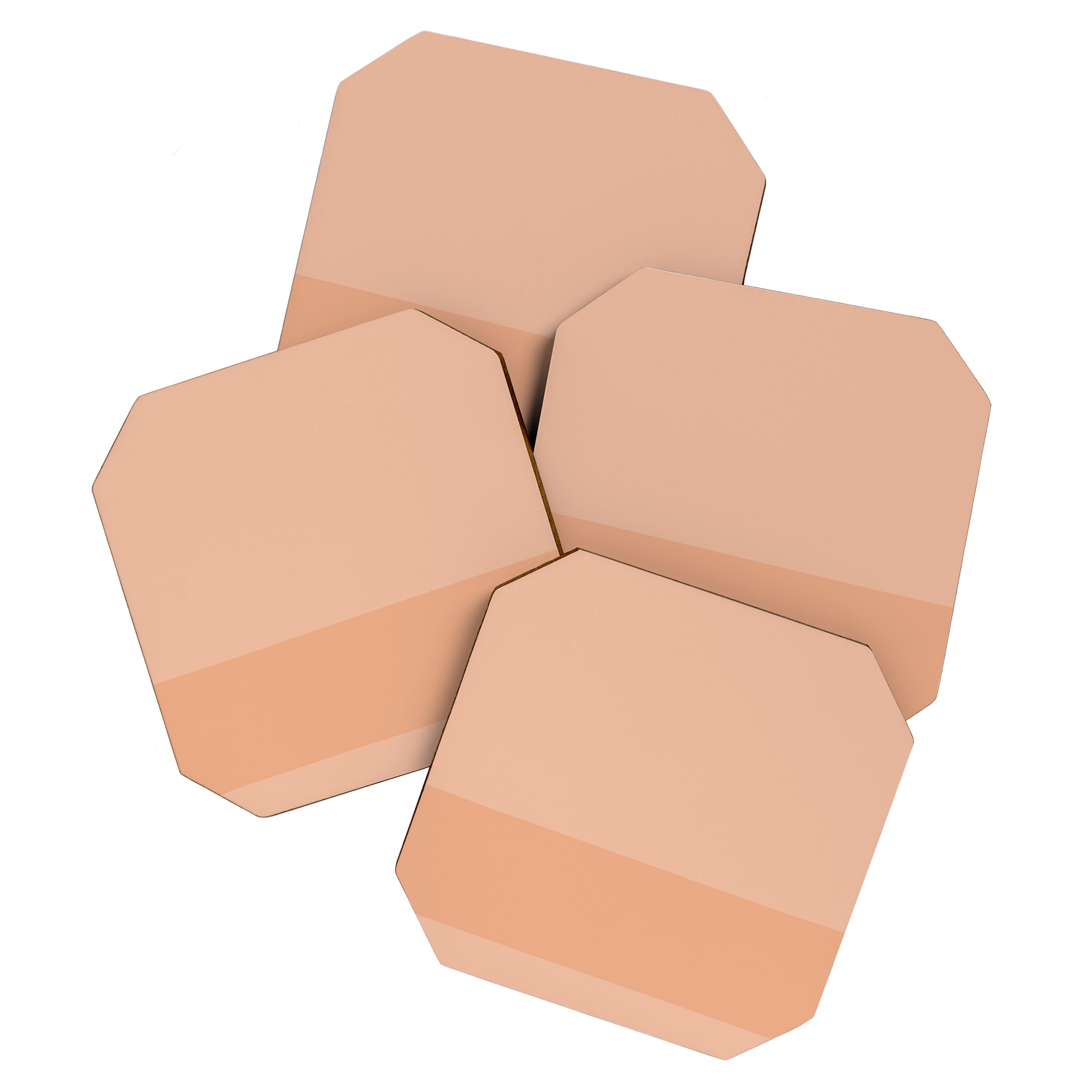 Peach Blush Banded Solid Coaster Gallery Image 1