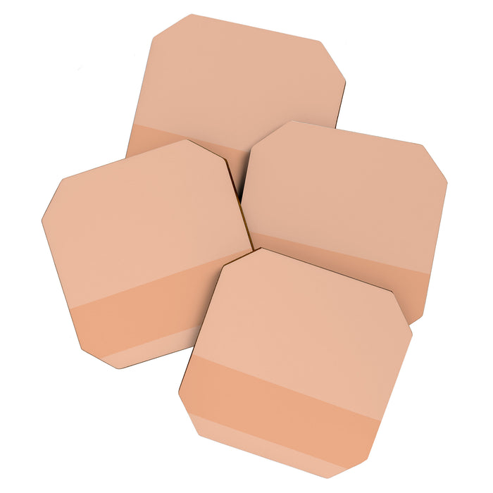 Peach Blush Banded Solid Coaster Gallery Image 1