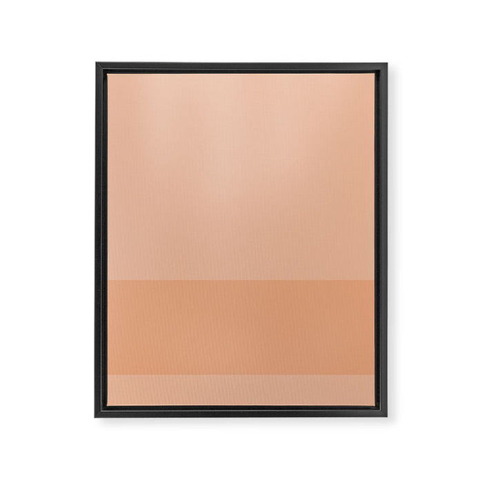Peach Blush Banded Solid Framed Canvas Print Gallery Image 1
