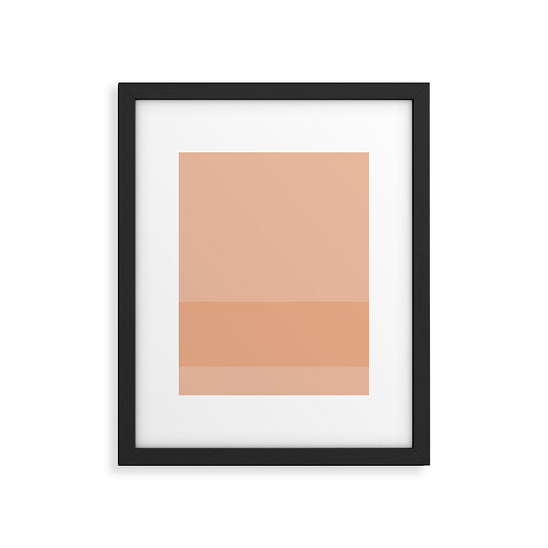 Peach Blush Banded Solid Framed Art Print Gallery Image 6