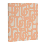 Peach Mid Century Modern Loop Pattern Canvas Print Gallery Image 8