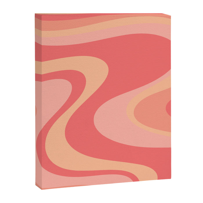 Peach Pink Abstract Trippy Dream Pattern Canvas Print Gallery Image 1