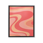 Peach Pink Abstract Trippy Dream Pattern Framed Canvas Print Gallery Image 8