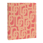 Peach Pink Mid Century Modern Loop Pattern Canvas Print Gallery Image 8