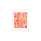 Peach Pink Mid Century Modern Loop Pattern Art Print Gallery Image 1
