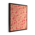 Peach Pink Mid Century Modern Loop Pattern Framed Canvas Print Gallery Image 2