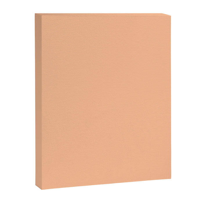Peachy Apricot Solid Color Canvas Print Gallery Image 1