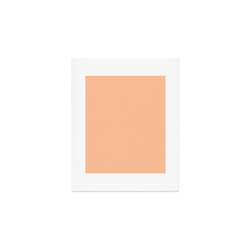 Peachy Apricot Solid Color Art Print Gallery Image 1
