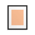 Peachy Apricot Solid Color Framed Art Print Gallery Image 6