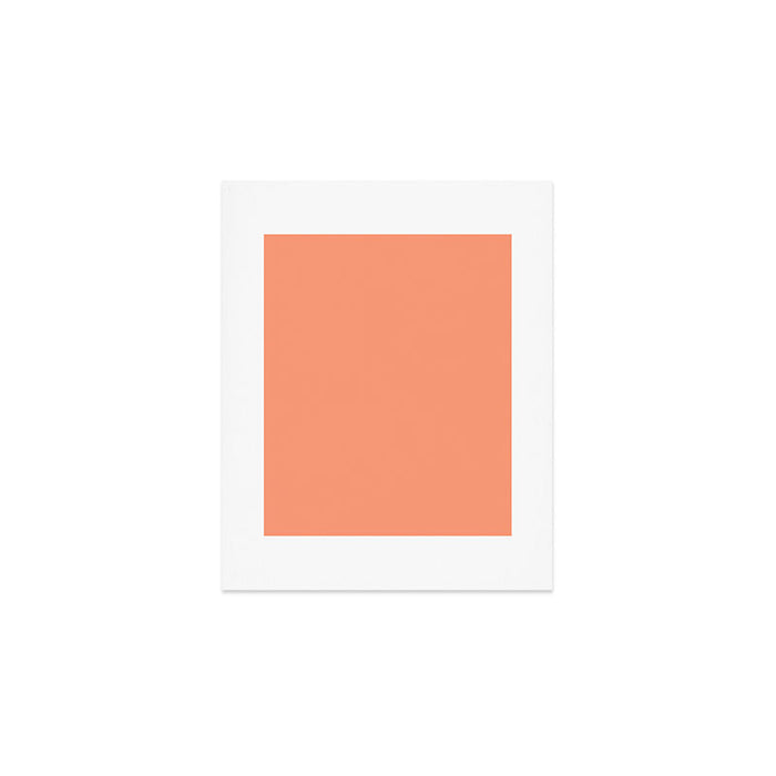 Peachy Salmon Peach Solid Colour Art Print Gallery Image 1
