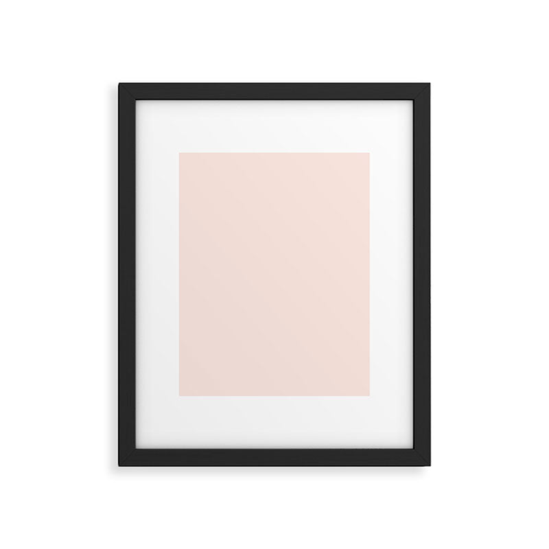 Perfect Pale Light Blush Pink Solid Color Framed Art Print Gallery Image 6
