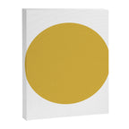 Perfection. Mustard Yellow Sun Dot on White Canvas Print Gallery Image 8