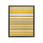 Perfectly Mustard Stripe Pattern with White and Gray Framed Canvas Print Gallery Image 8