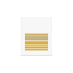 Perfectly Mustard Striped Color Block with White and Gray Art Print Gallery Image 1