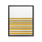 Perfectly Mustard Striped Color Block with White and Gray Framed Canvas Print Gallery Image 8