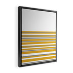 Perfectly Mustard Striped Color Block with White and Gray Framed Canvas Print Gallery Image 2