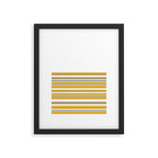Perfectly Mustard Striped Color Block with White and Gray Framed Art Print Gallery Image 6
