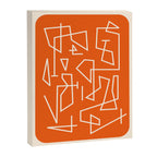 Peripatesis 2 Mid Century Modern Minimalist Line Abstract Orange Canvas Print Gallery Image 6