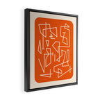 Peripatesis 2 Mid Century Modern Minimalist Line Abstract Orange Framed Canvas Print Gallery Image 2
