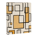 Piet Composition in Light Orange - Mid-Century Modern Minimalist Geometric Abstract Canvas Print Gallery Image 6