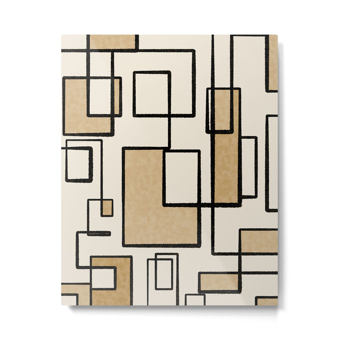 Piet Composition - Mid-Century Modern Minimalist Geometric Abstract Metal Print Gallery Image 1