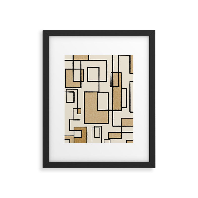 Piet Composition - Mid-Century Modern Minimalist Geometric Abstract Framed Art Print Gallery Image 5