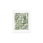 Piet Composition  Sage Green - Mid-Century Modern Minimalist Geometric Abstract  Art Print Gallery Image 1