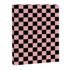 Pink and Black Checkered Checkerboard Check Pattern Canvas Print Gallery Image 8