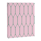Pink and Green Long Honeycomb Minimalist Geometric Pattern Canvas Print Gallery Image 8