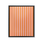 Pink and Orange Classic Double Stripe Vertical Pattern Framed Canvas Print Gallery Image 8
