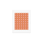 Pink and Orange Dot Grid Retro Modern Pop Pattern Art Print Gallery Image 1