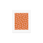 Pink and Orange Wispy Leaves Contemporary Abstract Pattern Art Print Gallery Image 1